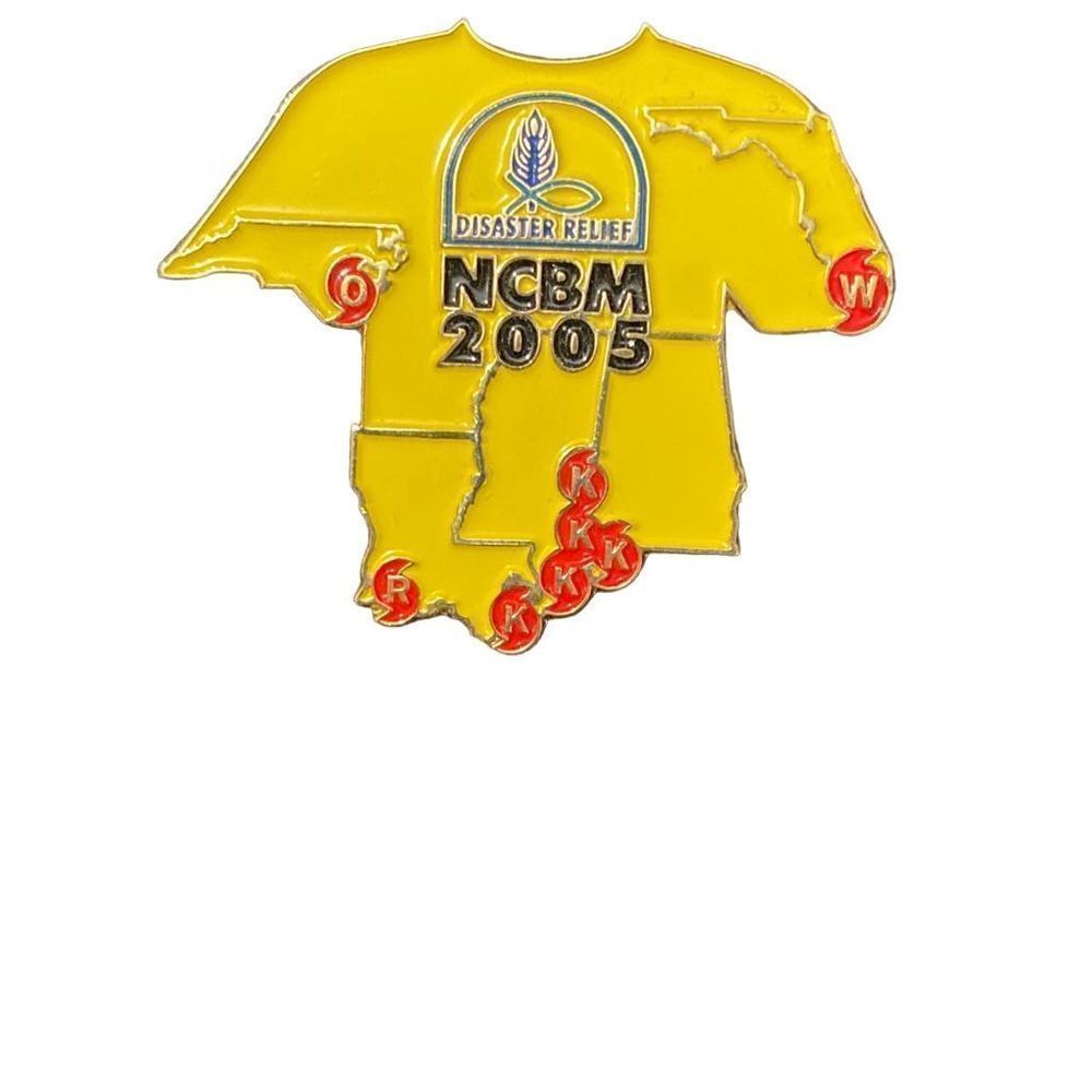 2005 NCBM Disaster Relief Yellow Pin